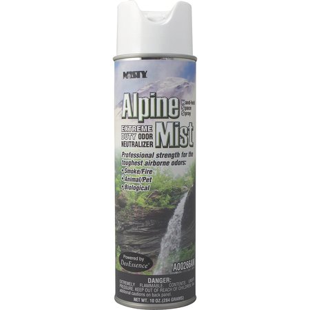 Misty Hand-Held Odor Neutralizer, Alpine Mist, 10 oz Aerosol, PK12 1039394